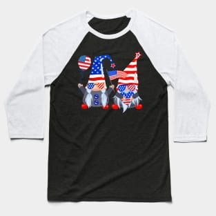 Funny 4th of july gnome Baseball T-Shirt